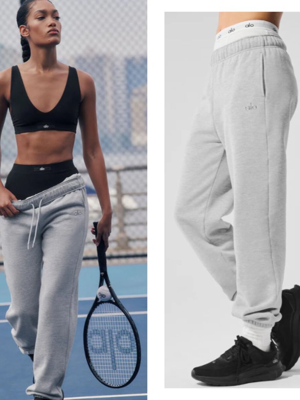 Alo Yoga Accolade Jogger Sweatpants Heather Grey NWT Size Small - Picture 4 of 9